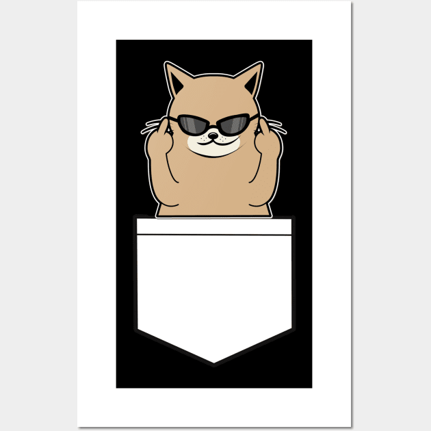 Pocket Cat Wall Art by Imutobi